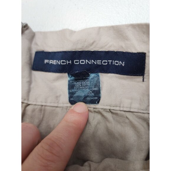 French Connection Womens 6 Light Gray Ruffled Bottom Circle Skirt - Picture 4 of 4